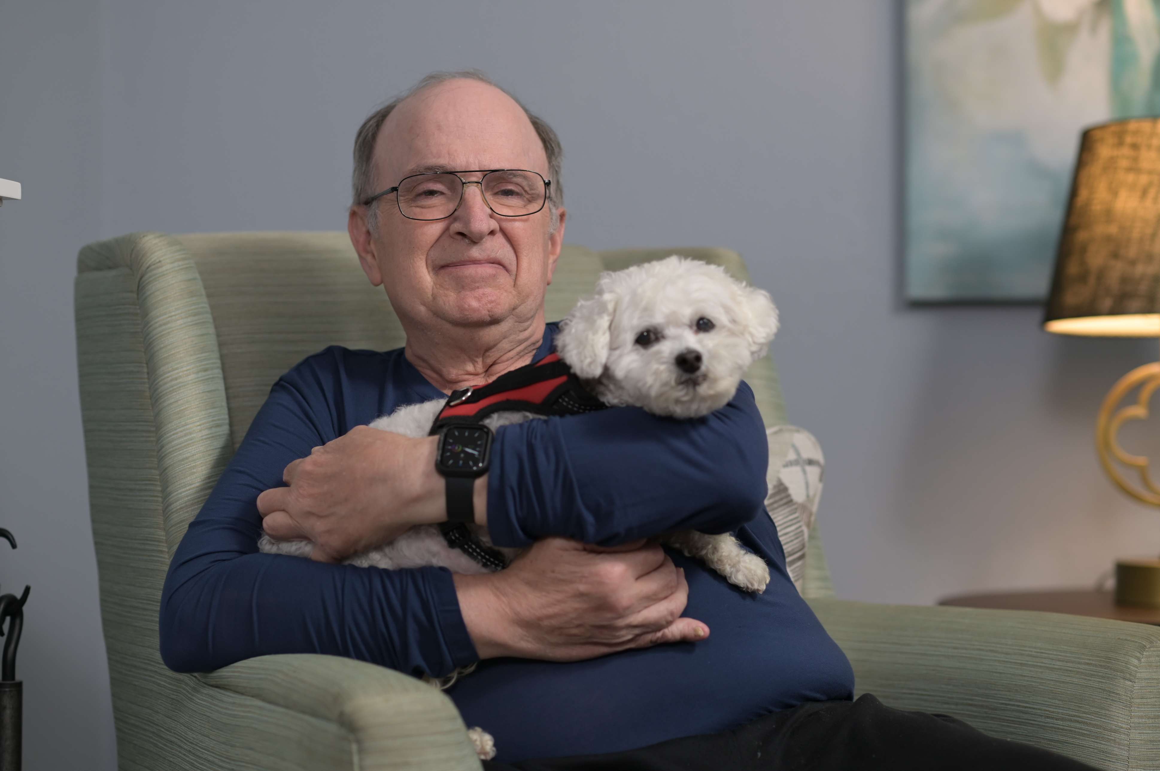 man with dog