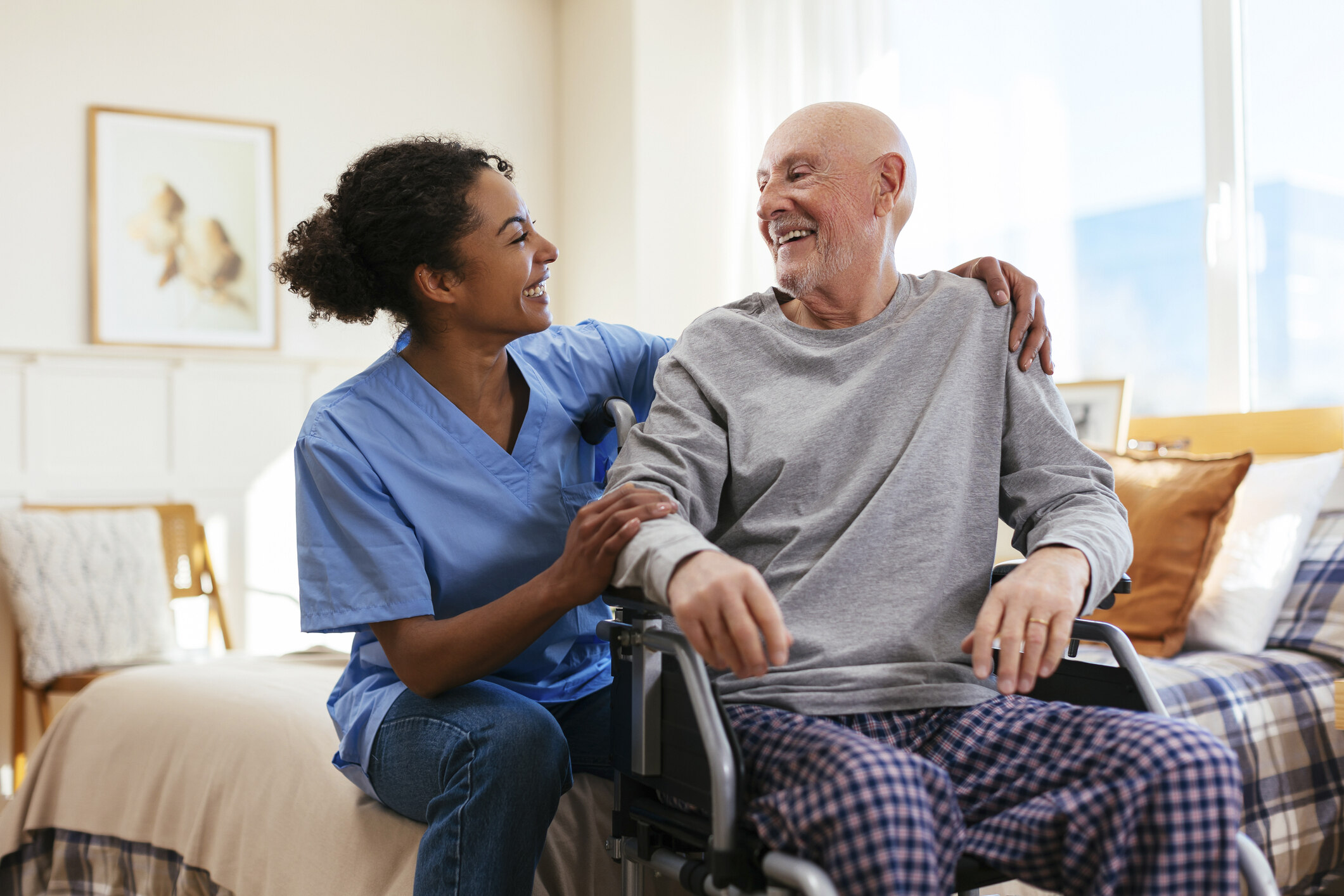 caregiver with male patient