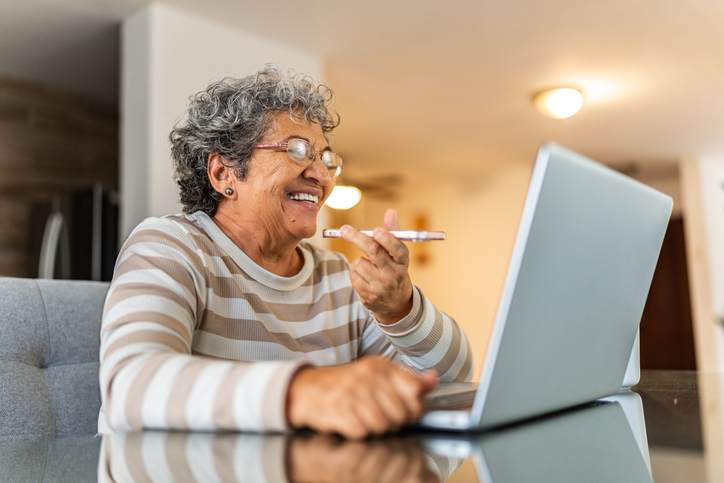woman on computer