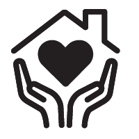 house with heart and hands