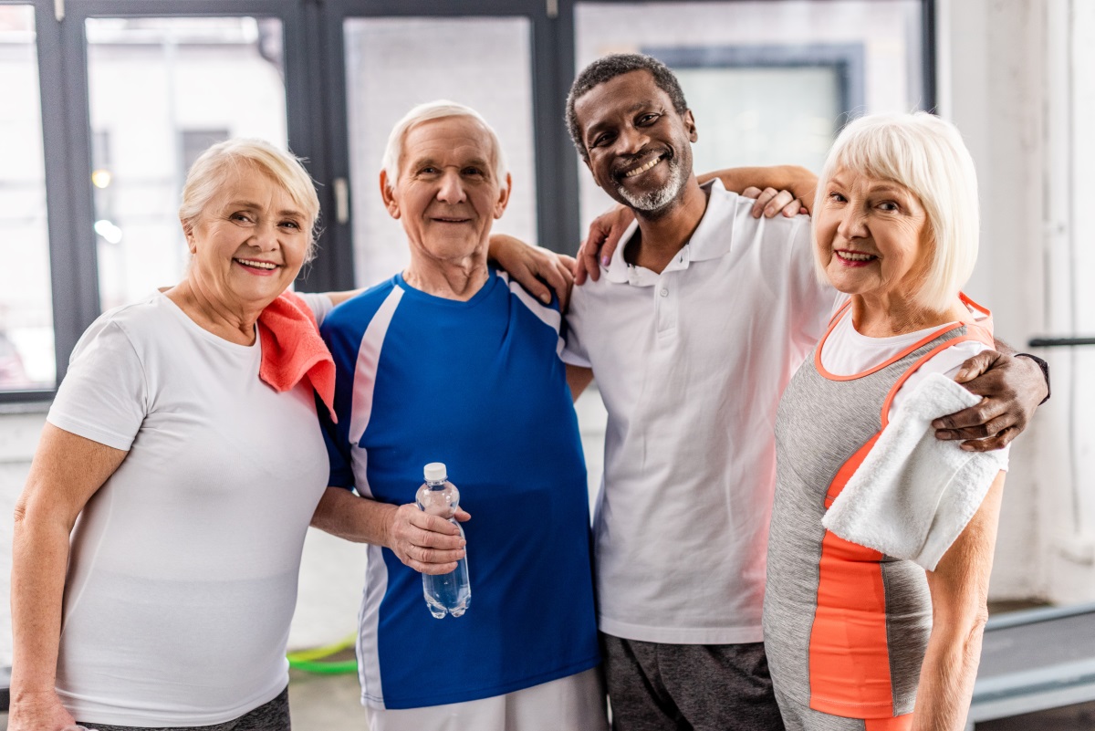 group working out