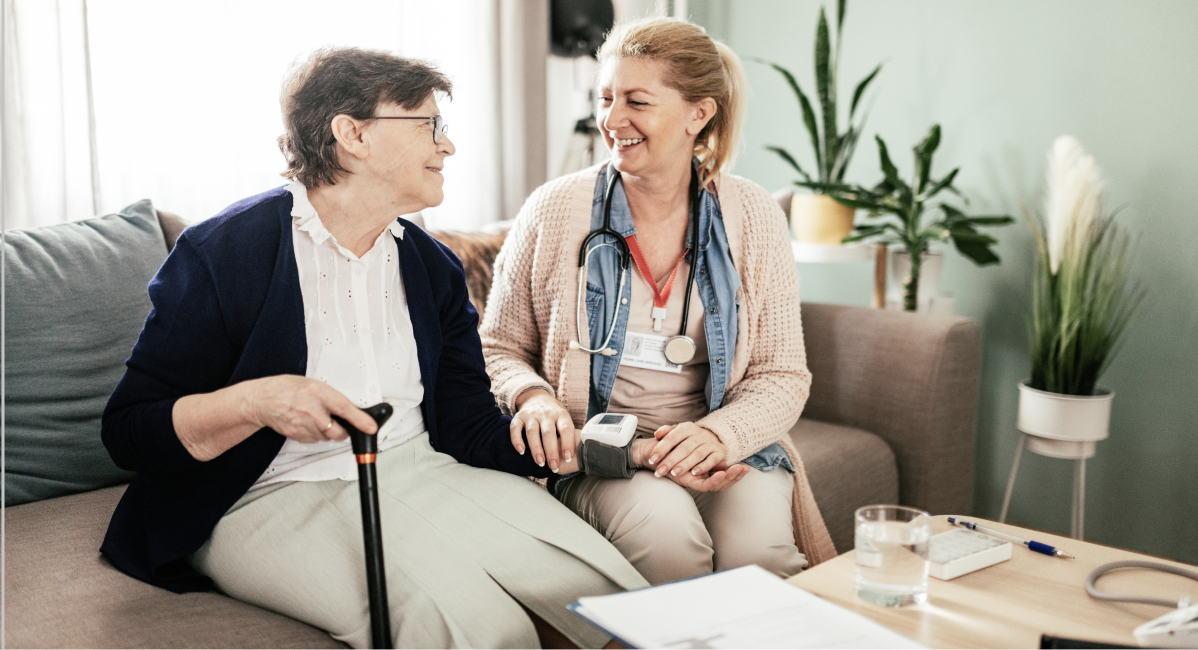 women sitting on a couch