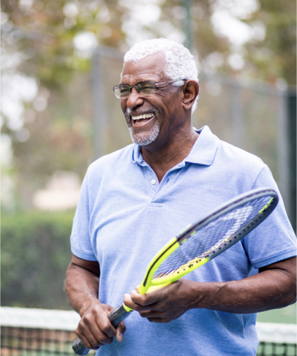 man playing tennis