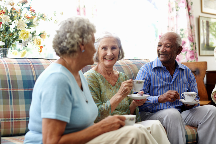 people drinking tea