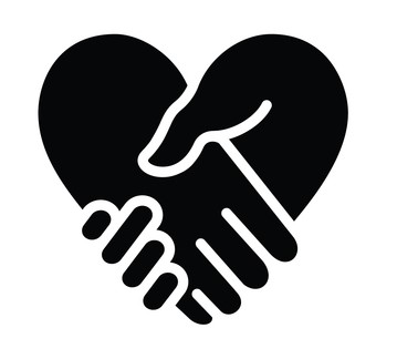 two hands in a heart shape representing a long term partnership